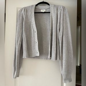 Small silver/blue cardigan from Aerie.